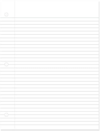 Miniatura 2 de Mead Papel de hojas sueltas, papel de relleno, rayado universitario, 400 hojas, 11 x 8-12 pulgadas, 3 agujeros perforados, 1 paquete (170046-ECM)