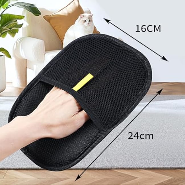Pet Hair Removal Gloves ¨C Electrostatic Fur Cleaning Tool | Quickly Remove Hair from Furniture, Carpets, Car Seats and Clothes ¨C Gentle, Washable and Reusable(2 Pcs)-2gh1lulF