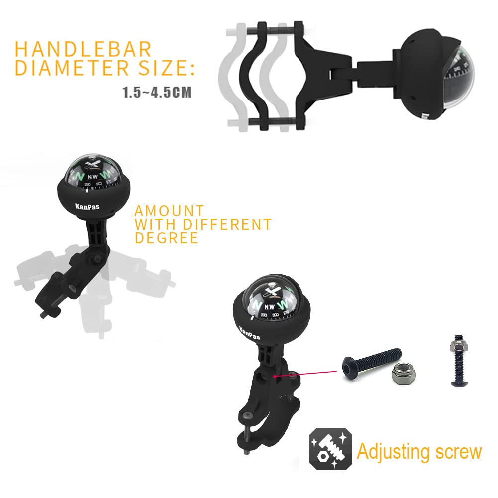 Amazon.com : KanPas V39-2 Ball Compass with Fixture for Bicycle