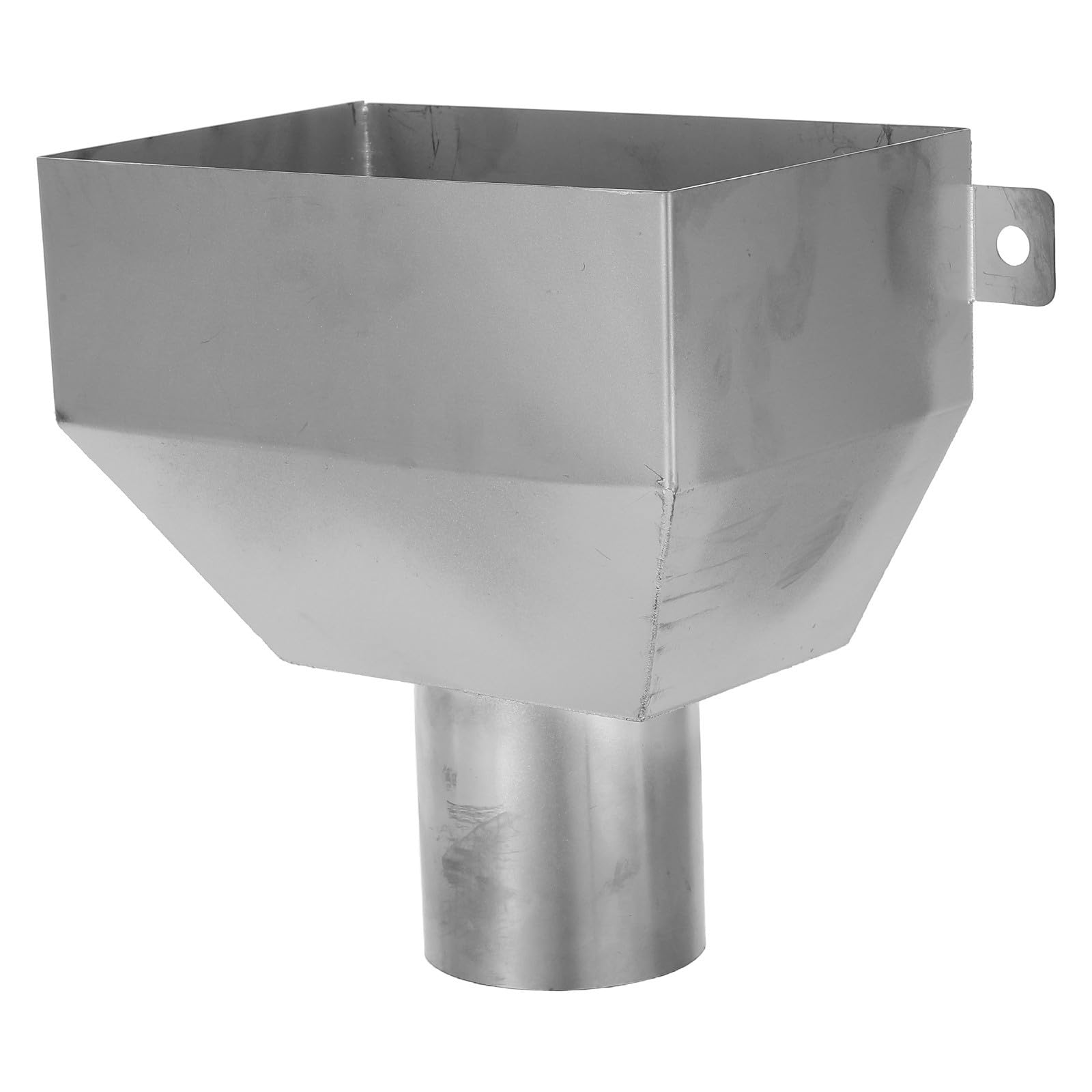 VICASKY Bajante de canalón cuadrado, receptor de lluvia de acero inoxidable, salida de drenaje universal, uso doméstico, compatible con tuberías de hierro fundido y PVC