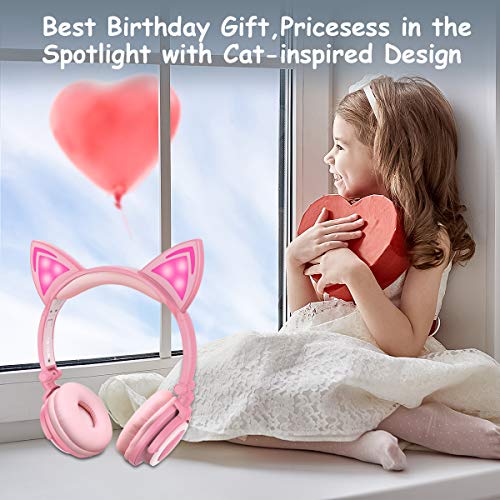 Isightguard Casque filaire pour enfant avec LED pour fille, prise audio 3,5 mm pour téléphone portable, rose - Les Beatles, Paul McCartney, John Lennon, RIngo Starr, George Harrison Isightguard Casque filaire pour enfant avec LED pour fille, prise audio 3,5 mm pour téléphone portable, rose – Image 5