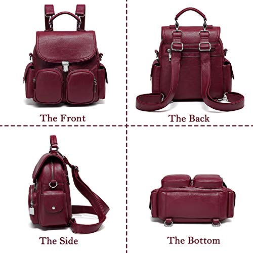 Backpack Purse for Women,VASCHY Anti Theft Cute Small Mini Convertible