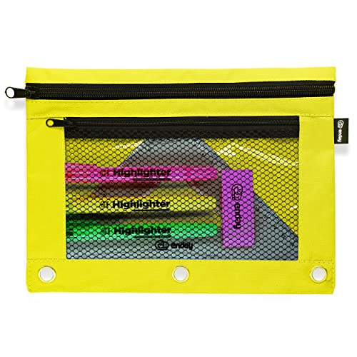 Image of Enday Green Pencil Pouch For 3 Ring Binder, Zippered Binder Pencil Pouches, 3 Ring Pencil Pouch for Binder, Pencil Case for Binder, Large Pencil Bags for School, Home, and Office