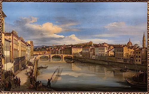 Affiche impression prints toile Vue de l'Arno art célèbre 60x90cm