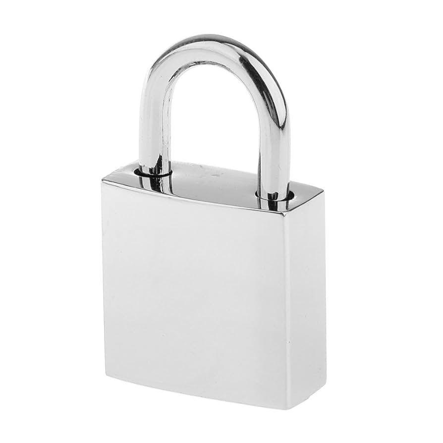 Plain Silver Locks, Padlock Key Lock with 22mm Wide Body