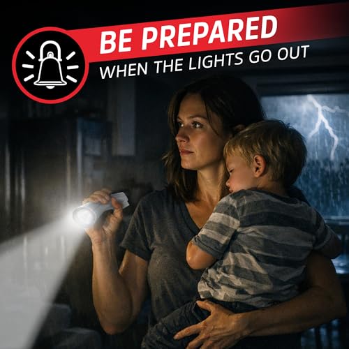 Image of Energizer Auto-On LED Flashlights Rechargeable (3-Pack) for Home Power Failure, Plug in LED Flashlight for Power Outage, Night Light, Hurricane Preparedness