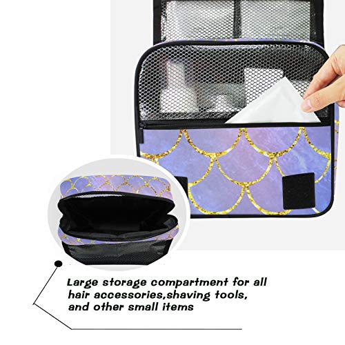 Hanging Travel Toiletry Bag Kit Makeup Case Cosmetics Organizer For Men Women (Mermaid Scale) #TOP4