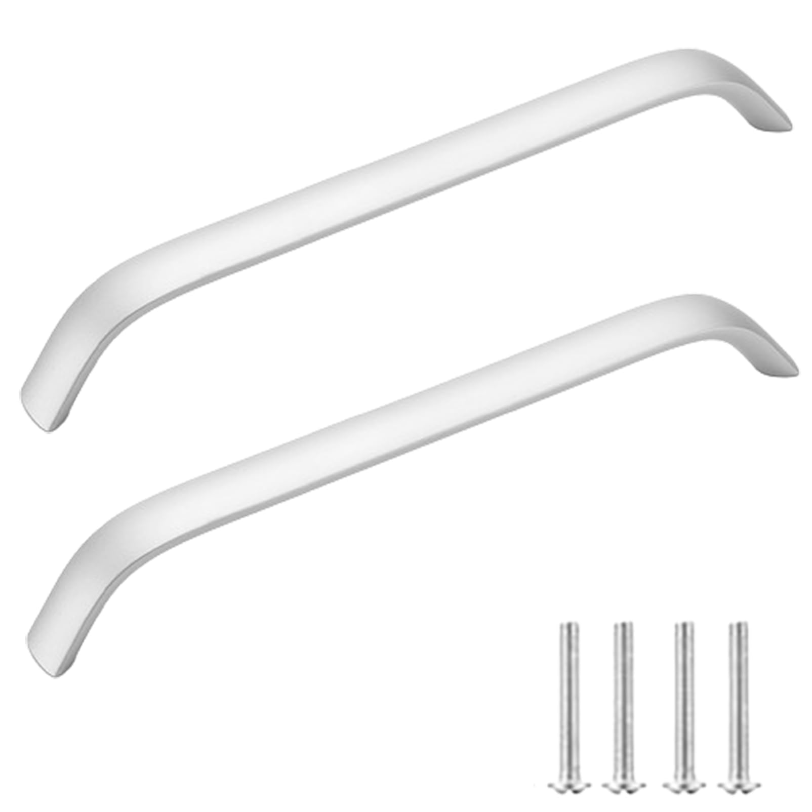Steytemd Silver Cabinet Handle 2 Pack Handle For Furniture Door Modern-192Mm/7.6In