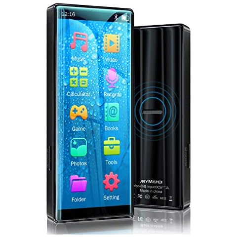 MYMAHDI Reproductor de MP3 de 128GB con Bluetooth 5.2 y Pantalla HD IPS Cover