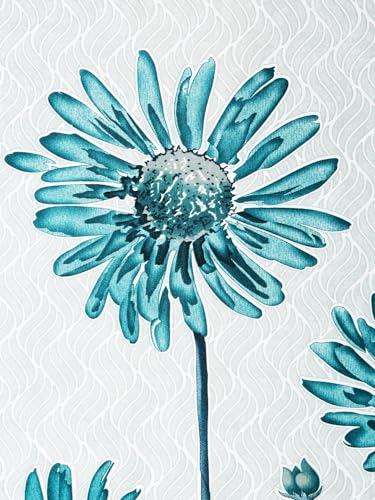 Image of Home Sizzler 2 Pieces Sunflower Panel Eyelet Polyester Door Curtains - 7 Feet, Turquoise Green