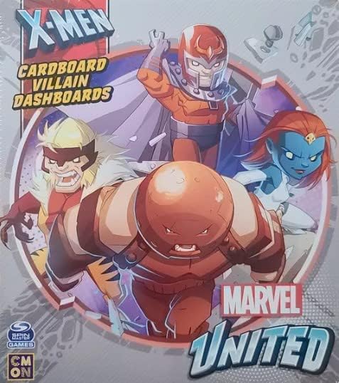 Marvel United Tablas de tablero de villano de cartón X-Men (exclusivo de KICKSTARTER)