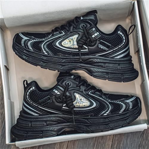 Casual Walking Shoes for Men Fashion Chunky Platform Sneakers Lace-Up Dad Style Footwear for Work Workout Everyday4