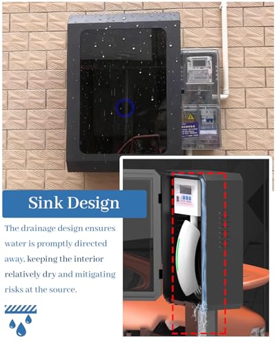 Wallbox boîtier de recharge extérieur étanche verrouillable pour véhicule électrique