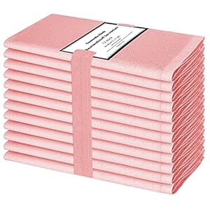 Baumwolle-Klinik 12 Stuks 100% katoen diner servetten 44 x 44 cm, stoffen servetten, bruiloft servetten, zachte en…
