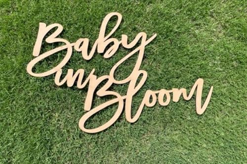Baby in Bloom Sign for Backdrop,Baby Shower Decorations for Girl or Boy,Gender Reveal Pregnancy Wall Decor Party Backdrop Photography Background
