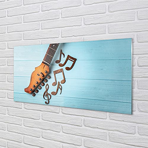 Impression sur verre 120 x 60 cm notes de musique déco murale salon - 2