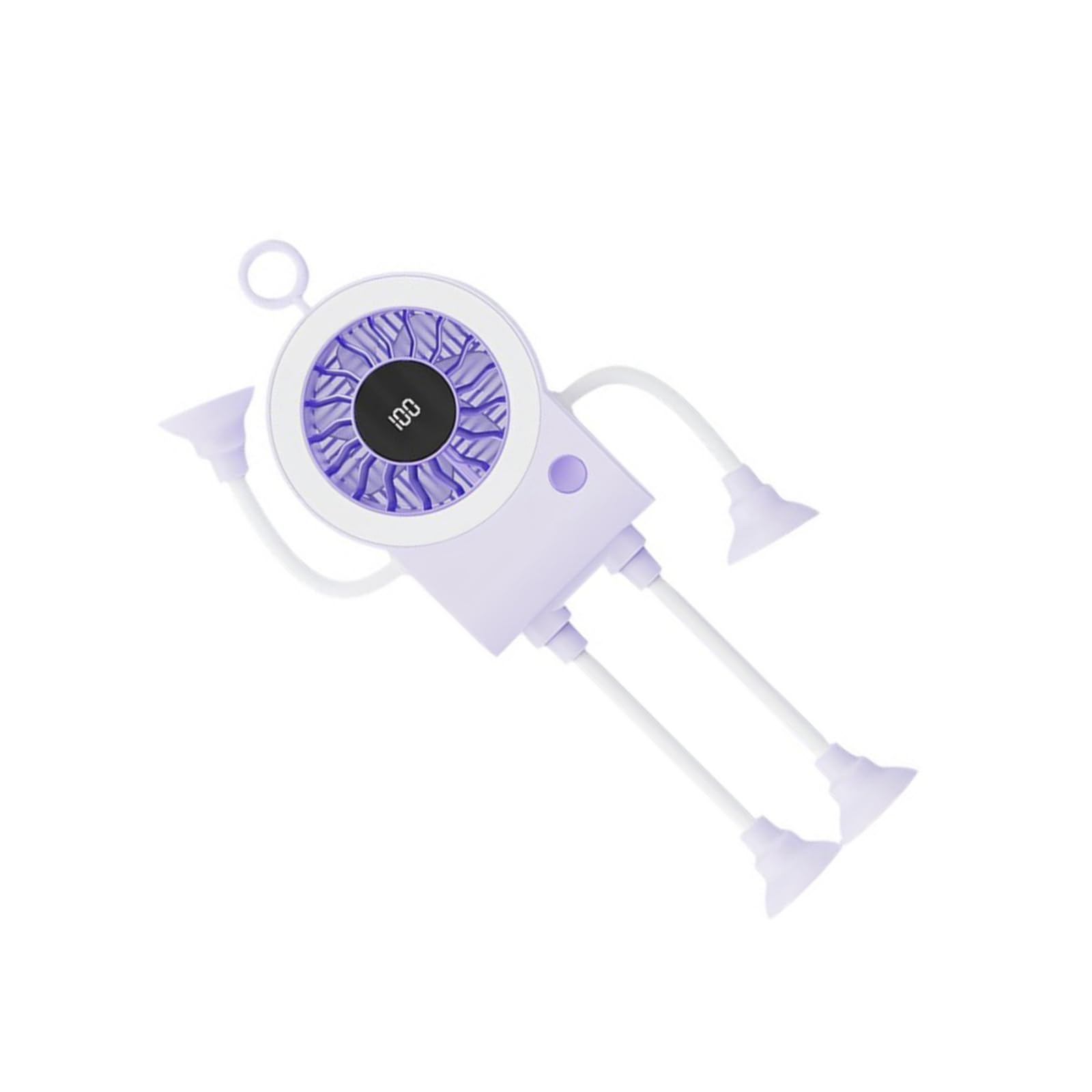 NMFLAB 5 Speed Handheld Fan Powerful Cooling with Suction Cup and LED Display Outdoor Coolers Tool for Outdoor, Indoor Portable Desk
