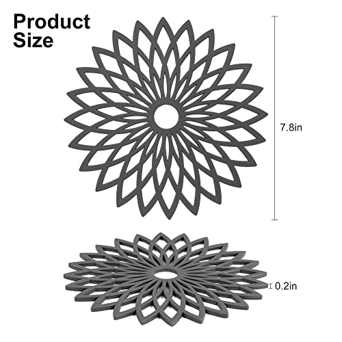 Silicone-Trivets-for-Hot-Dishes-Heat-Resistant-Trivets-for-Hot-Pots-and-Pans-Modern-Silicone-Pot-Holder-Non-Slip-Hot-Pads-for-TableCountertop-Multi-Use-Kitchen-Trivet-Mat-Black-Set-of-3 Silicone Trivets for Hot Dishes Heat Resistant Trivets for Hot Pots and Pans Modern Silicone Pot Holder Non Slip Hot Pads for TableCountertop Multi Use Kitchen Trivet Mat Black Set of 3