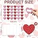 120Pcs Hearts Name Tag Stickers, Valentine's Day Self-Adhesive Labels, Heart Stickers Tags Label Decal for Envelopes Craft Card Seal Gifts Candy Bags Party Decor Supplies