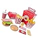 balacoo Finta Play Fast Food Set Play Food Set Pretend Gioca Giocattolo di Legno Patatine Fritte Secchio Pretend Gioca Gioco per I più Piccoli Bambini Bambini Colore Casuale