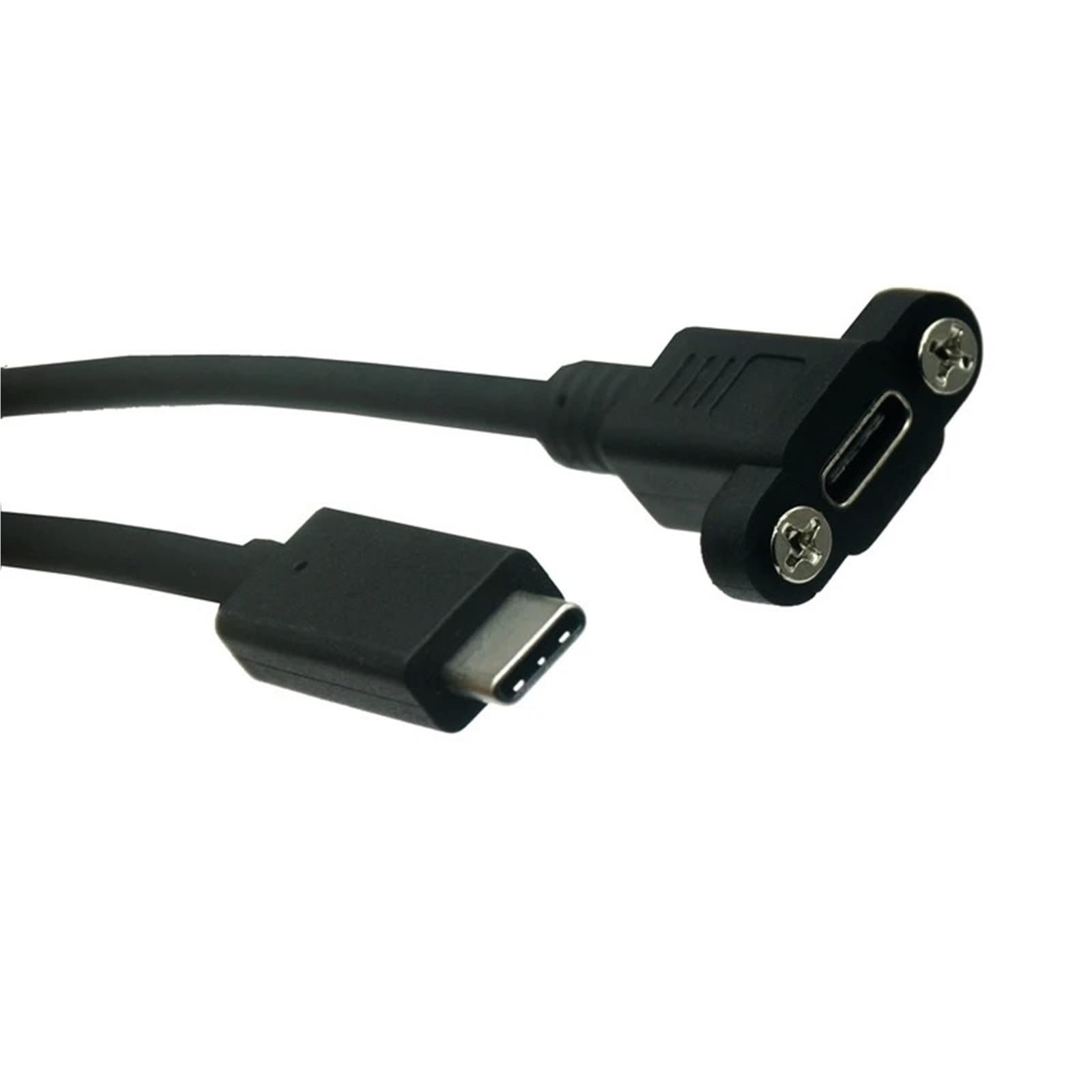 Przedłużacz USB typu C Kabel do transmisji danych USB 3.1 USB-C Złącze przedłużacza męskiego do żeńskiego z ekranowanym panelem śrubowym(1 m, USB 3.1 Type-c)
