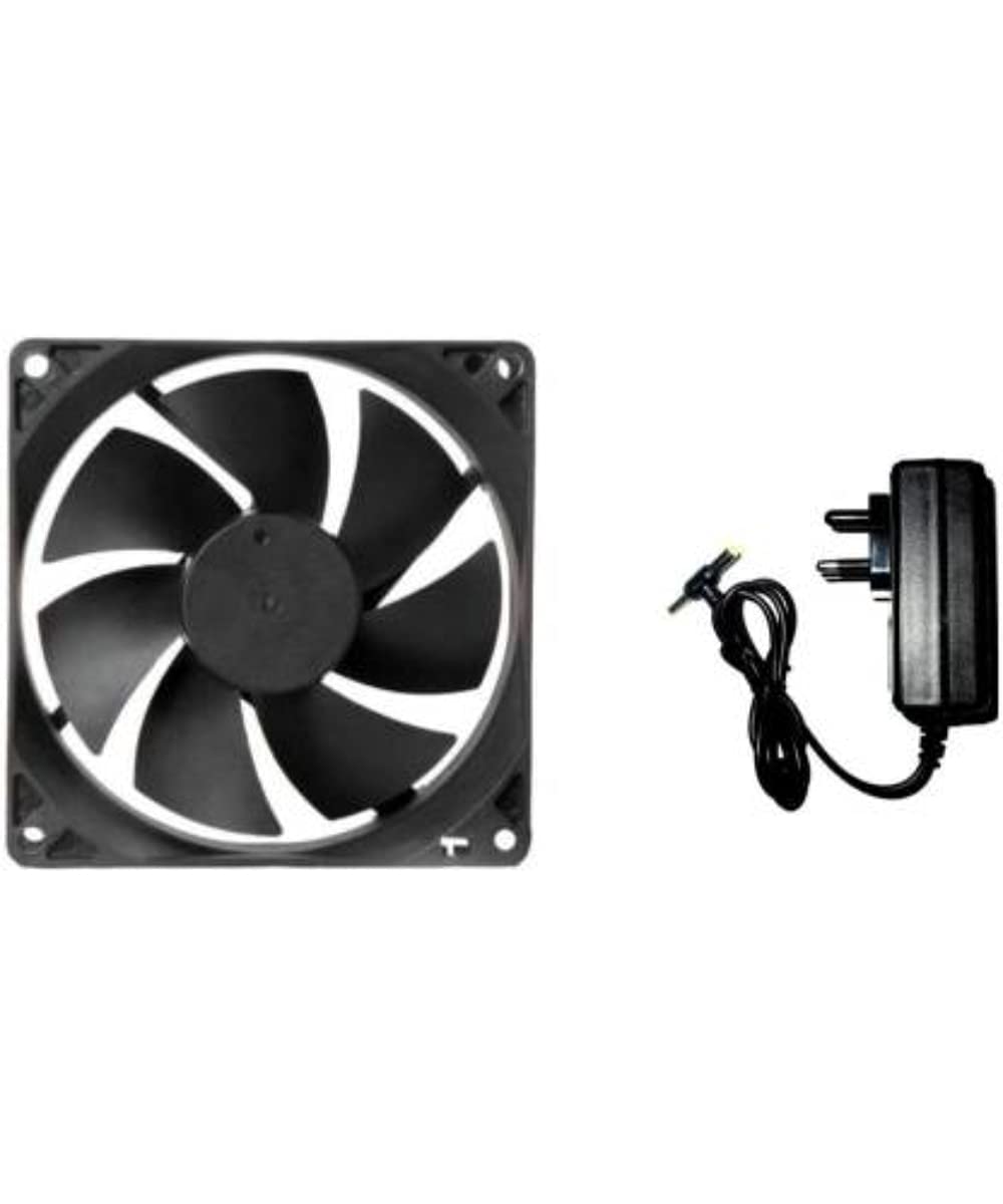 TechSupreme DC FAN 1 Cabinet Fan - 80X80X25MM (12 VOLT) Cooler with 12v/2 AMP Adaptor SMPS Cooler Cooler (Black) (B096YBXWLX) Amazon Price History, Amazon Price Tracker