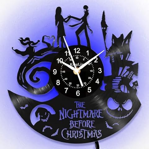 KingLive Nightmare Christmas Record Wall Clock Cover