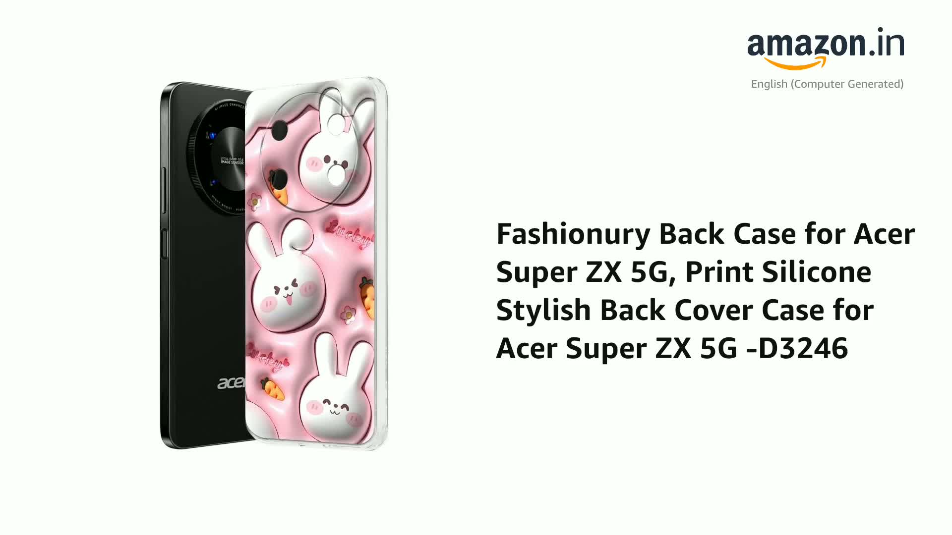 Fashionury Back Case for Acer Super ZX 5G, Print Silicone Stylish
