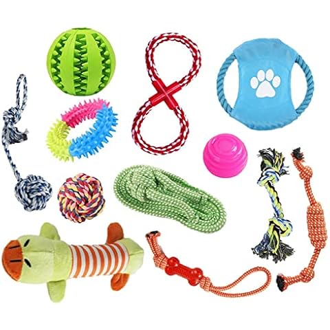 12 Pcs Dog Rope Toys Set, Durable Dog Rope Toys for Small Pets Dogs, Puppy Toys Set Dog Chew Toys for Interactive, Teething Training, Relieve Boredom and Stress for Small Medium Dogs Cover