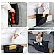 Filz Betttasche Zum Einhängen, 32cm X 22cm Bett Organizer, Bett- Oder Sofa-Organizer Mehrfachtasche Babybett Organizer für Bücher, Zeitschriften, 13 Zoll Laptops, Ipad, Mobiltelefon, Fernbedienungen