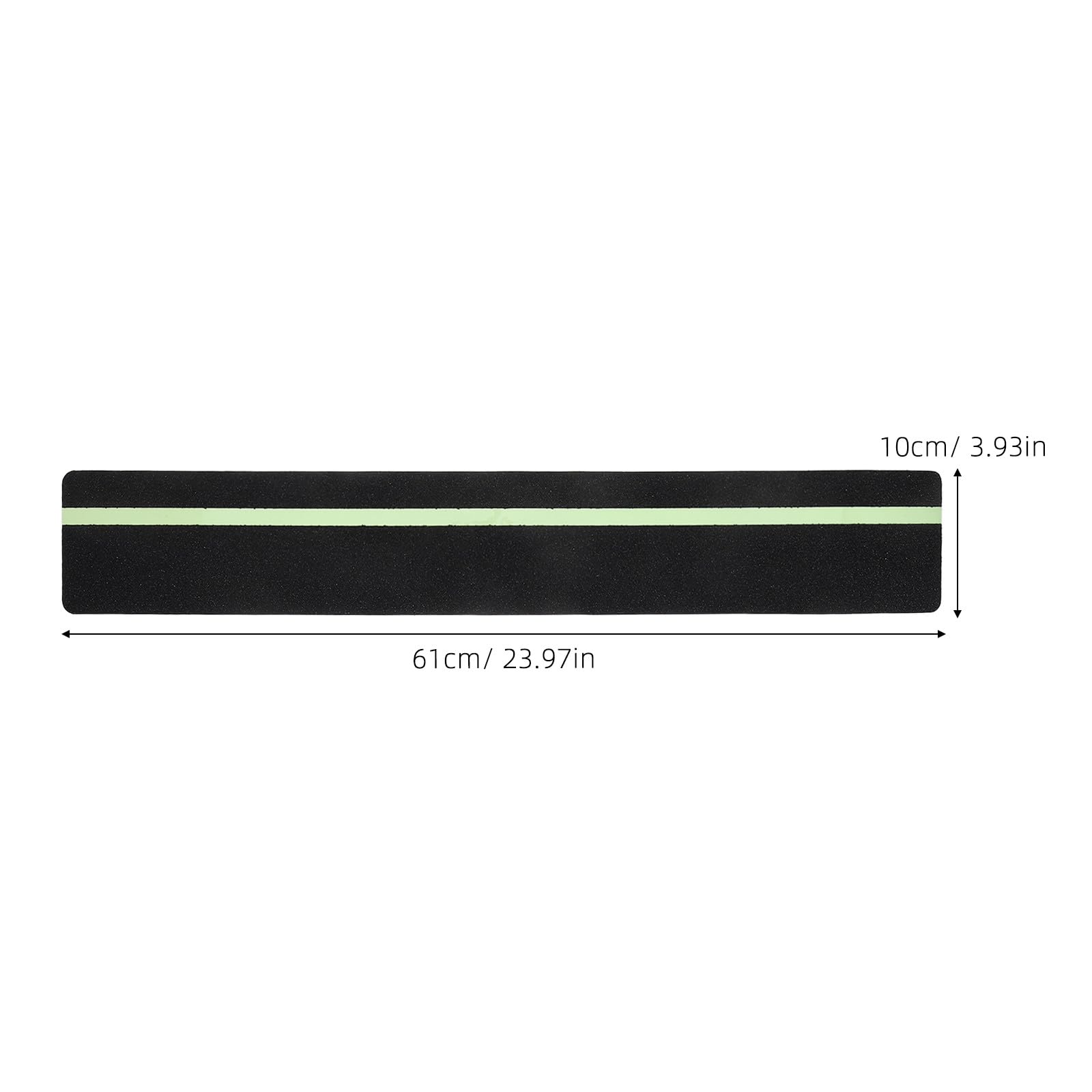 DOITOOL Cinta antideslizante de 15 piezas: Peldaños de escalera antideslizantes de 61 x 10 cm (24 x 4 pulgadas) - Grano 80 para escalones de madera en exteriores - Tiras adhesivas precortadas de alta