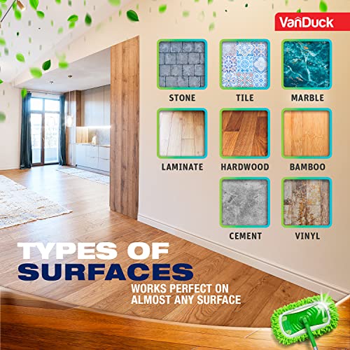 Image of VanDuck Reusable Microfiber Dust Mop Refill for Swiffer Sweeper (6-Pack) | Mop not included, reusable microfiber floor duster, pet hair & dust replacement pads