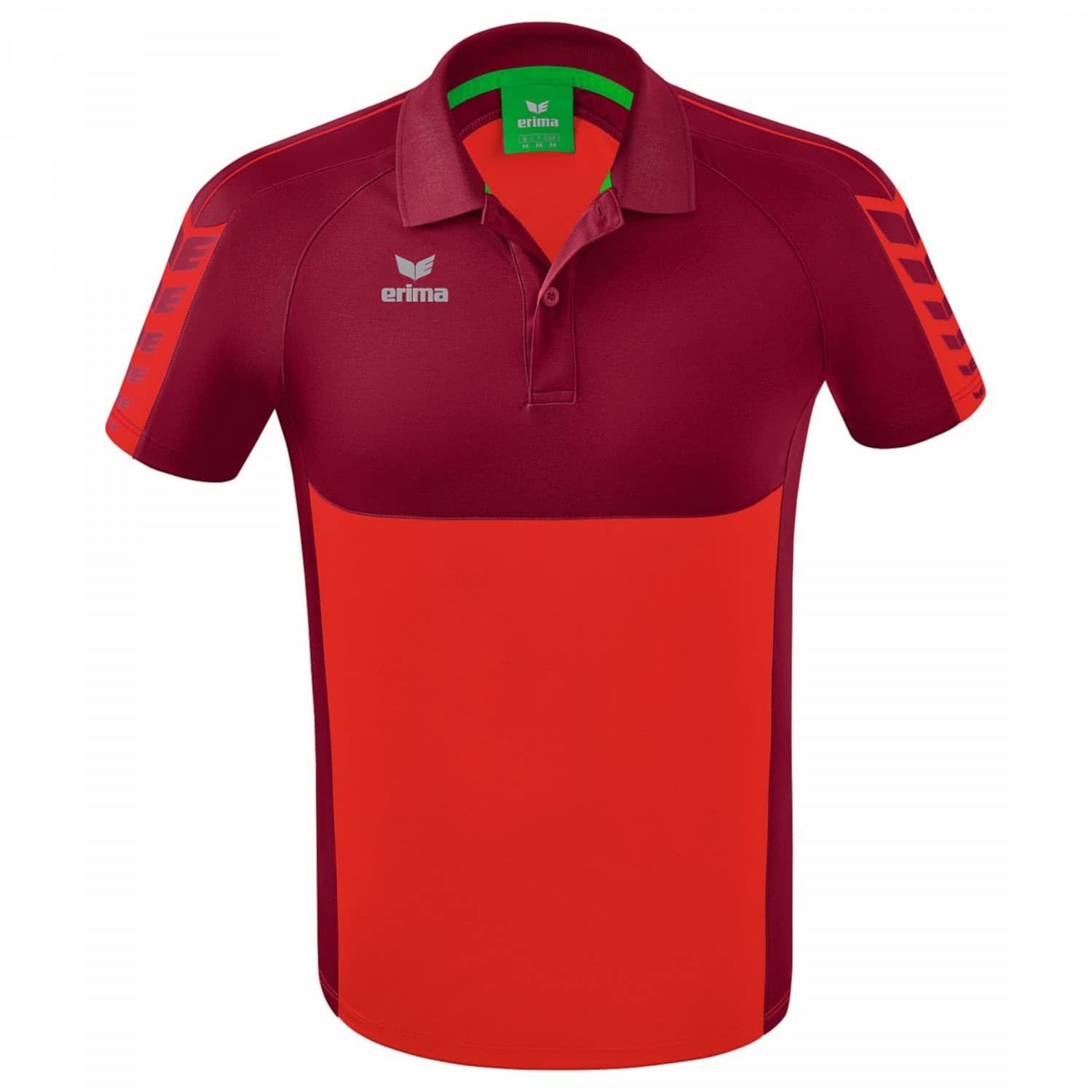 Erima Men's Six Wings Sport Polo, Red/Bordeaux, 3XL