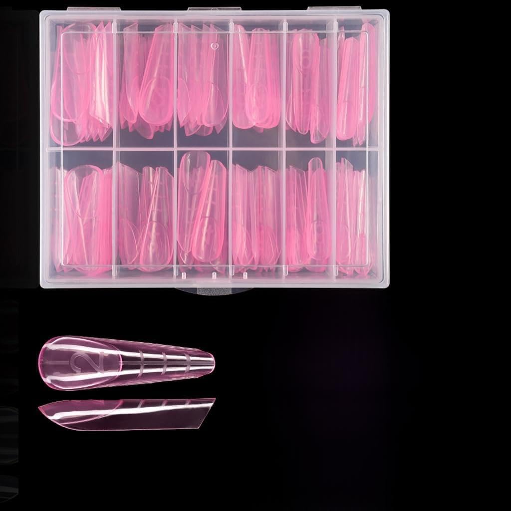 120 Counts Transparent False Nails Without Paper Form Fast Application Manicure Tool Suitable For Various Occasion
