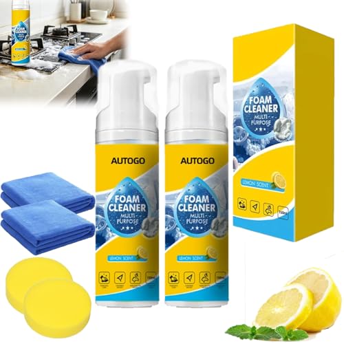Feilium Foam Cleaner Deep Cleaning Foam For Car Interior Kitchen Grease Bathroom Tiles & Sofa Upholstery Multi-Purpose Foam Cleaner For Home & Auto (2PCS 1)