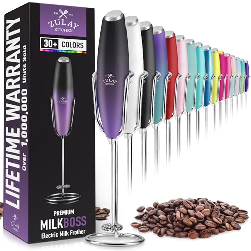 Image of PRO MILK FROTHER WAND - ULTRA HIGH SPEED HANDHELD FROTHER - UPGRADED STAND - Powerful Handheld Mixer with Infinite Uses - Super Instant Electric Foam Maker with Stainless Steel Whisk (Galaxy)