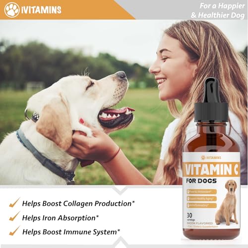 Ivitamins IVDOGVITC Vitamin C For Dogs | Helps With Improving Immune Health | Vitamin C For Dogs Liquid | Dog Immune Support | Dog Immune And Allergy Supplement thumb #4