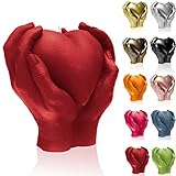 Candellana Hand LOVE Edition Kerze - Kerze für Valentinstag -Valentinstag Kerzen - Geschenkidee - Kerze Herz - Romantische Deko - Liebes Kerzen - Handgemachtes Geschenk