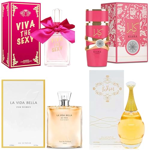 A CENTER Women's Perfume Set 4PCS Multi Scent Combo Long Lasting Fragrance Gift with...