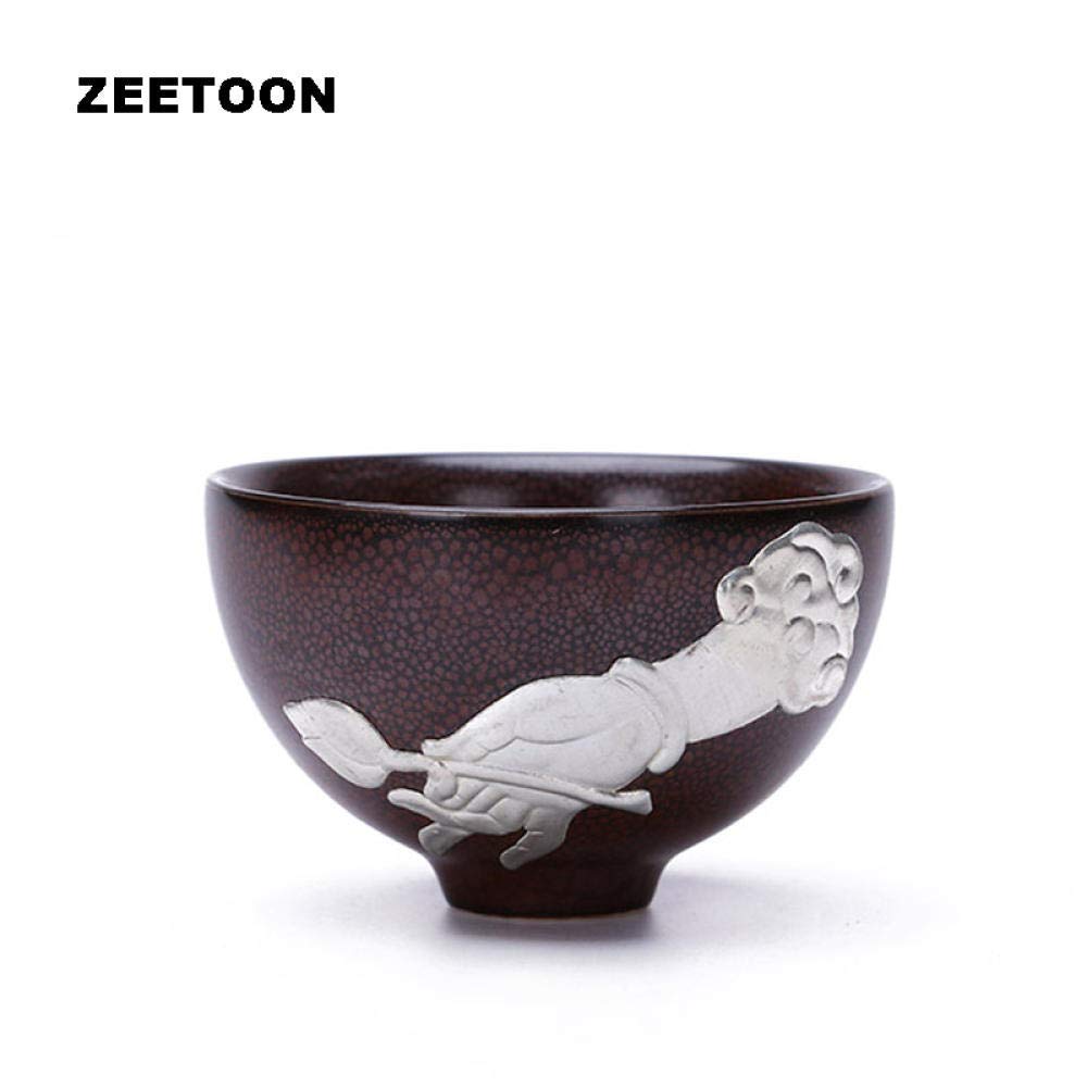 SGSG Silber Bergamotte Lotus Teetasse Boutique 999 Sterling Silber eingelegte Teeschale Tee Set Home