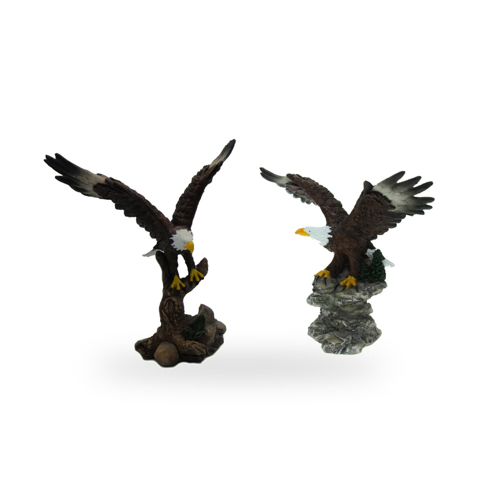Cornelißen Polyresin Animal Figurine Bald Eagle, Set of 2