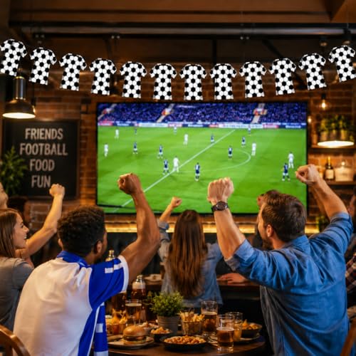 Image of Wanna Party 2026 World Cup Football Theme Jersey Shaped Paper Bunting Banner 10FT, Soccer Print Garland for Match Day Party, Sports Birthday Decoration, Fan Celebration & Football Party Supplies
