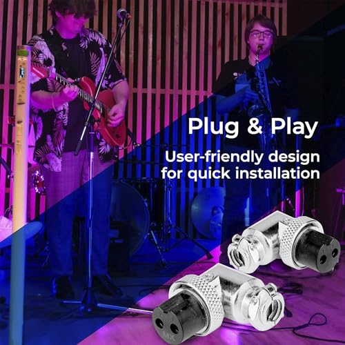 Image of MX 3 Pin XLR Microphone pin Pure Copper Nickel Plated for High Conductivity microphone (2-pin Male Connector Right-Angle, Pack of 4, Male Connector)