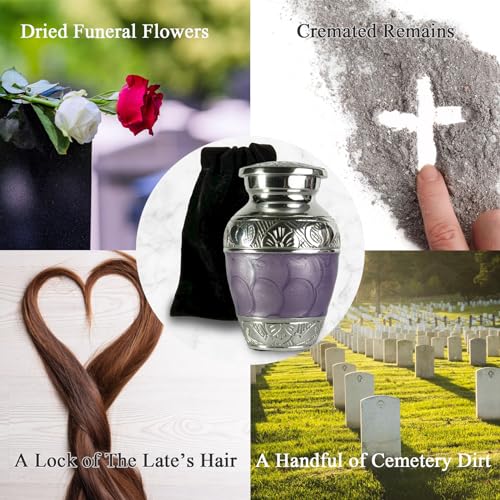 Image of Small Urns for Human Ashes Keepsake - Mini Urns for Ashes - Handcrafted Keepsake Urns - Mixed Colors Set of 4 - Elegant Memorial Ash Holders