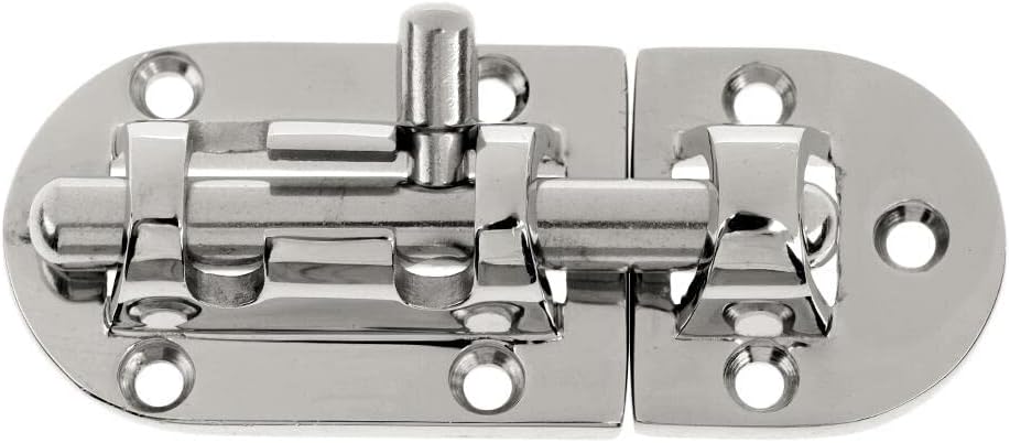60/90/110mm Marine Boat Door Window Lock Latch ，Stainless Steel 316 Slide Barrel Bolt Clasp Sliding Hasp Locks Push Pull Toggle Buckle W/Friction pad Latch (Color : 1pc, Size : 110mm)