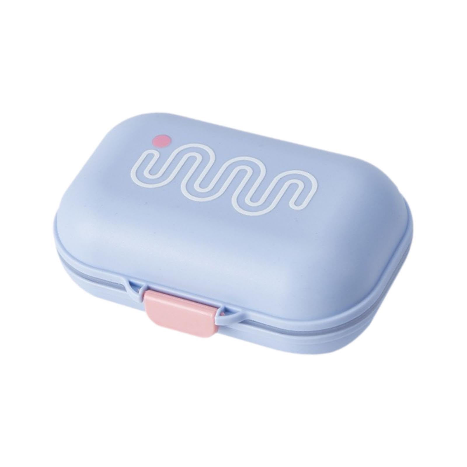 ALCXAZS Multifunctional Soap Holder With Lid Camping, blue, 11.5x7.5x4.8cm