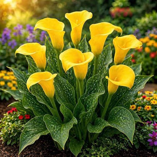 3 Yellow Calla Lily Bulbs – Elegant Trumpet-Shaped Blooms – Vibrant Summer Flowers – Easy to Grow Perennial Garden Plants – Great for Containers & Cut Flowers (3 Bulbs)