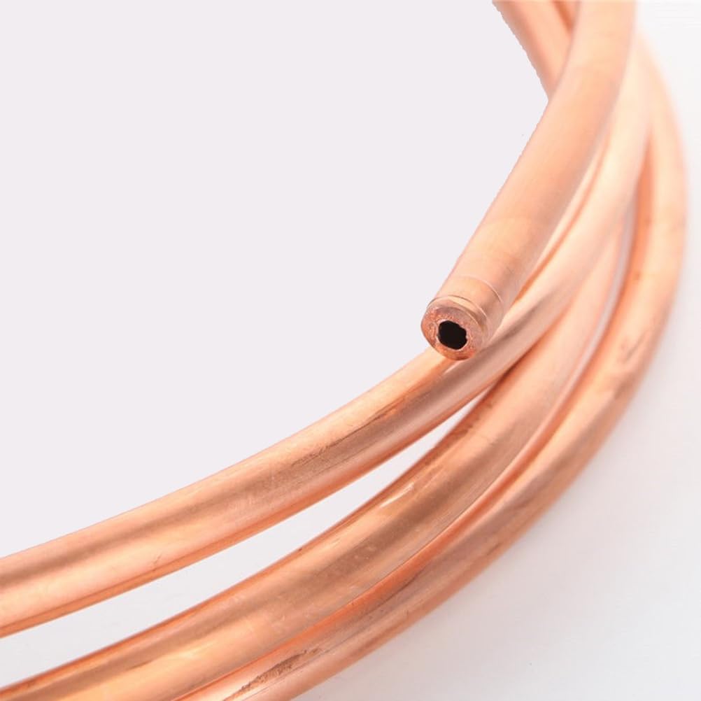 Eyrmqwjpc One Color Flexible Microbore Copper Tube， Soft Copper Coil Tubing Multi-Size Hvac Refrigeration Plumbing Heat Exchanger Electrical(12.7Mm*0.7Mm*1M)