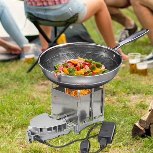Poêle à bois et charbon pliable pour camping et cuisine de jardin - 8