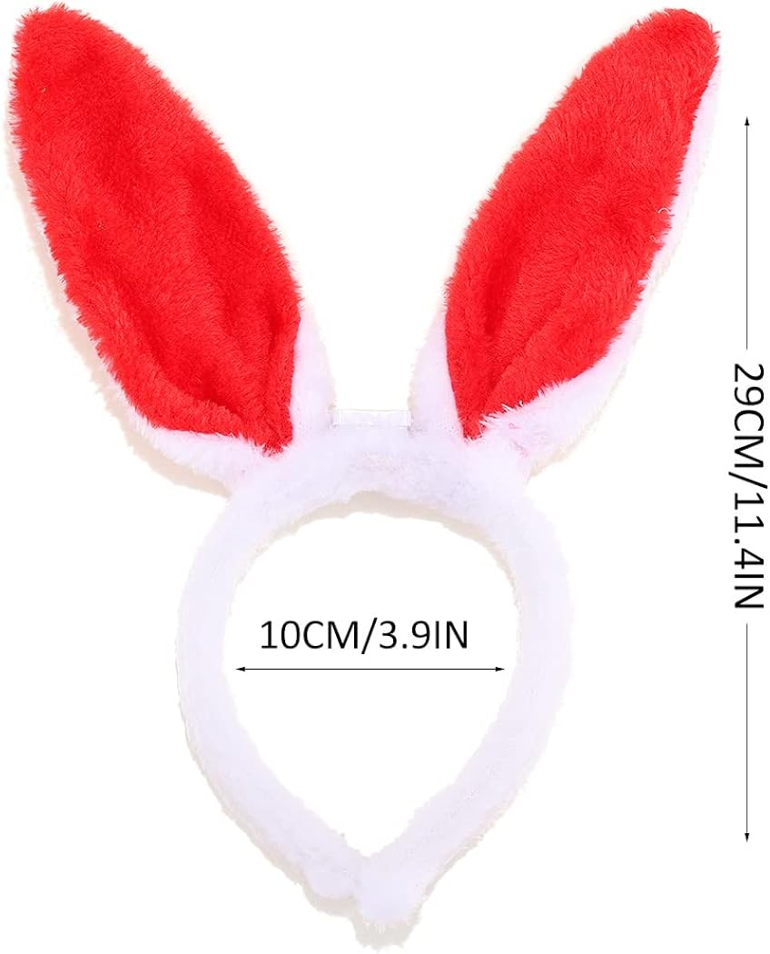 Miniatura 7 de Bartosi Diademas de orejas de conejo LED diadema de orejas de peluche diadema de orejas peludas para mujeres y niñas fiesta de cosplay de Pascua